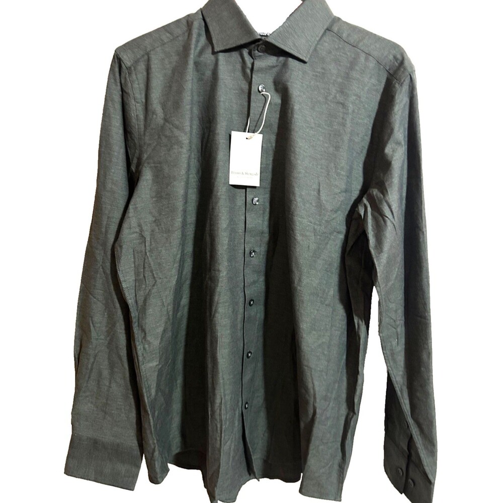 Bruun & Stengade Denmark Men’s Wall Button Down Shirt size 44 (17 1/2) NWT